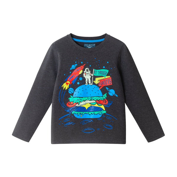 kids-long-sleeve-graphic-tee-space-burger Sophia's StyleTee Shirts-1